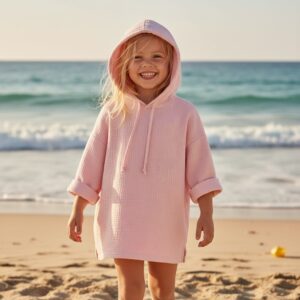 Muslin Kids Hooded Poncho Towel Manufacturer | Private Label Production