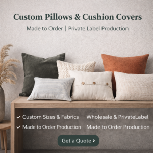 Custom Pillow & Cushion Covers – Made to Order | Private Label Production