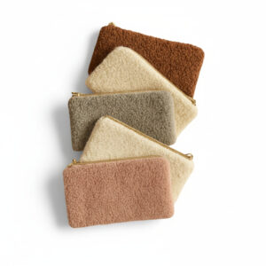 Recoltex Teddy Fabric Zipper Pouch – Multi-Purpose Organizer Bag